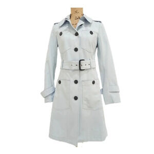 RUNWAY NY TRENCH RAINCOAT, lightweight, light blue, Women's Small NWOT